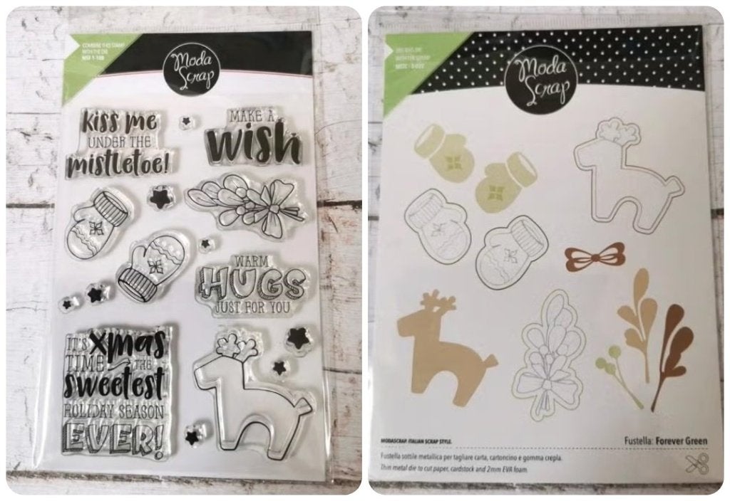 ModaScrap stamp + die set, Hobby en Vrije tijd, Stempelen, Ophalen of Verzenden, Nieuw, Clearstamp