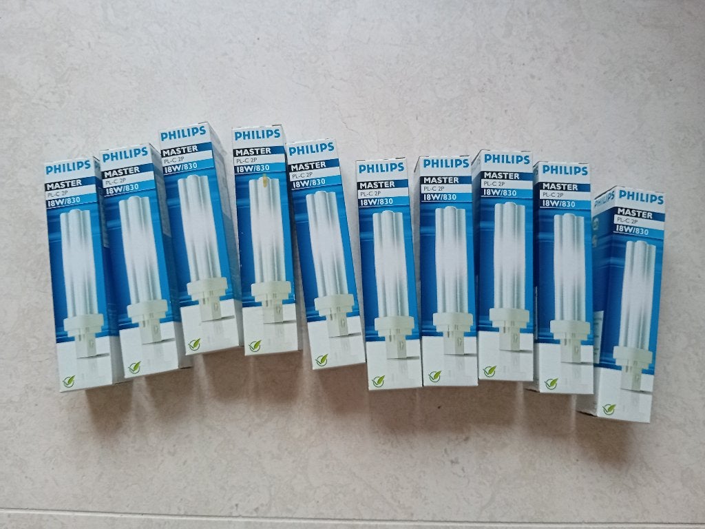 Spaarlamp, Philips Master PL-C, 18 watt / 830 / 2P / G24d-2., Philips, Nieuw, Overige fittingen, Ophalen of Verzenden