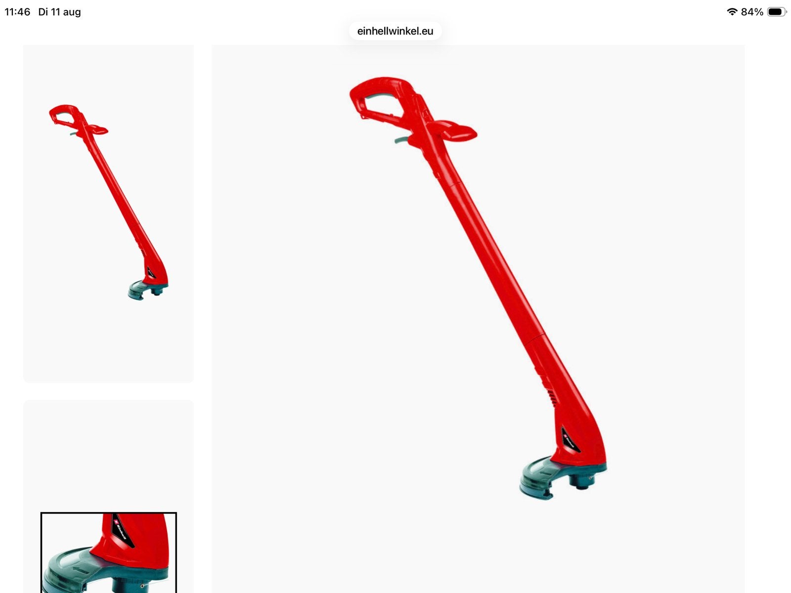 Einhell grastrimmer, Ophalen, Zo goed als nieuw, Accu