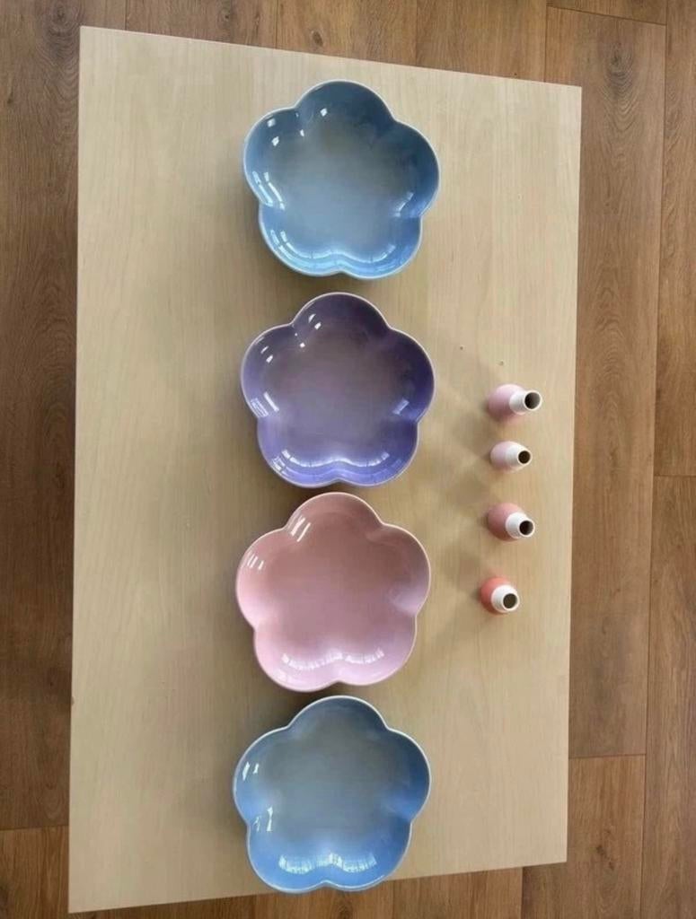 Le Creuset diepe borden - pastel (roze verkocht), Keramiek, Nieuw, Ophalen of Verzenden, Bord(en)