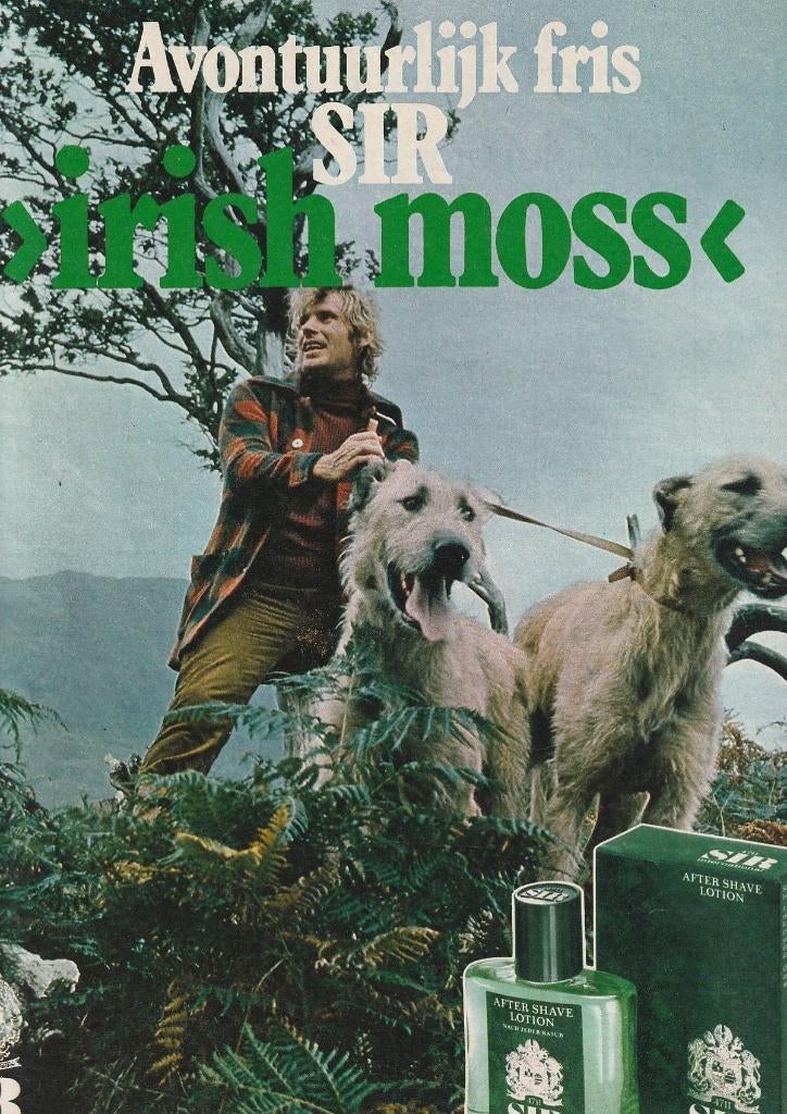 Retro reclame 1974 4711 Irish Moss Sir man met honden, Verzenden, Overige typen