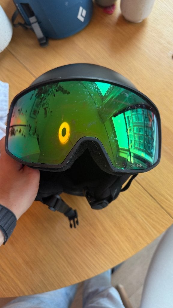 skihelm / snowboardhelm met vizier (Salomon), Ophalen, Gebruikt, Helm of Bescherming