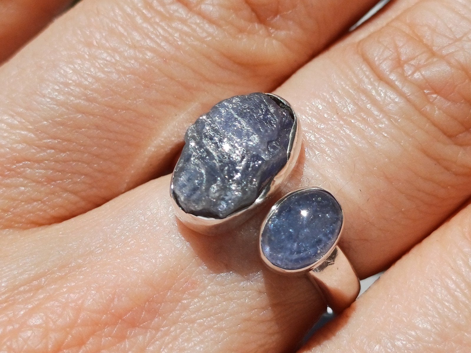 Vanoli 925 zilver ring kyaniet aquamarijn maat 17,5 verstelb, Daiva1973@hotmail.com, Vanoli, Blauw, Amsterdam