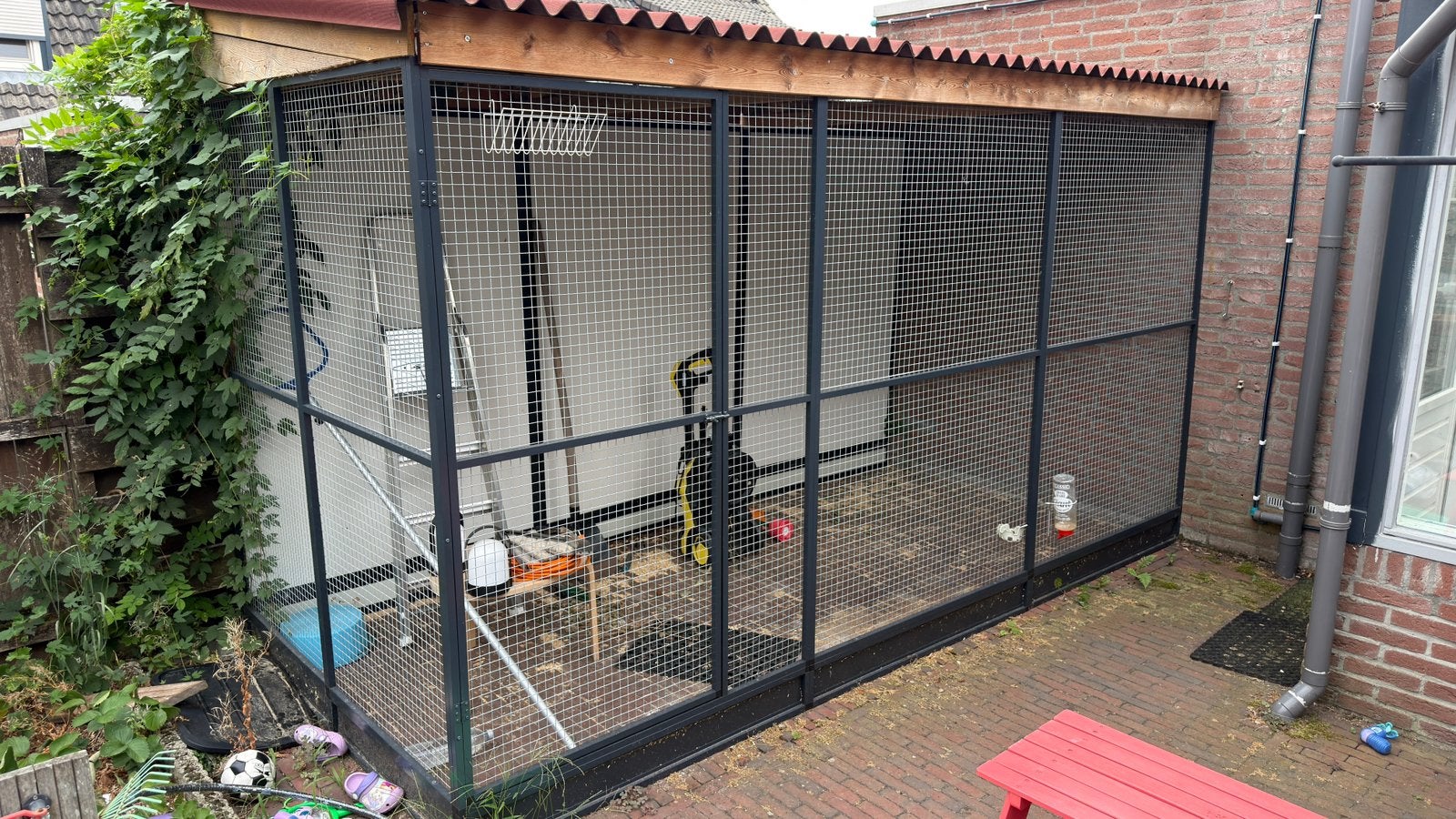Voliere- of knaagdierren panelen 3,60x1,60, Dieren en Toebehoren, Vogels | Hokken en Kooien, Ophalen, Gebruikt, Aluminium, Volière