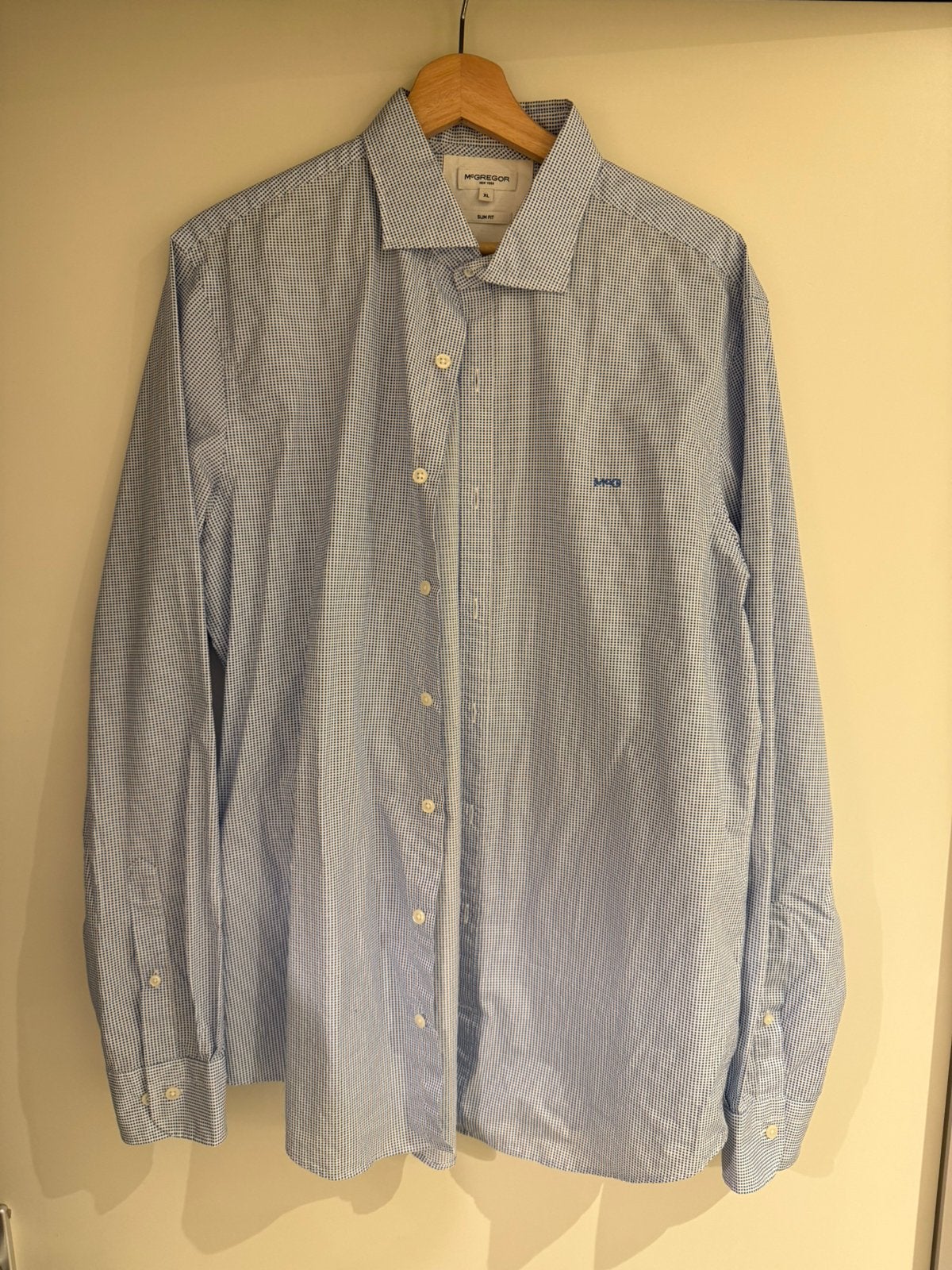 mcgregor overhemd, Kleding | Heren, Ophalen of Verzenden, Nieuw, Blauw, Halswijdte 43/44 (XL)