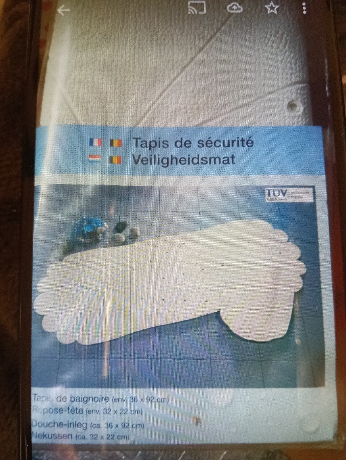Nieuwe Veiligheidsmat met Hoofdstuk voor Bad/Douche, Ophalen, Nieuw, Wit