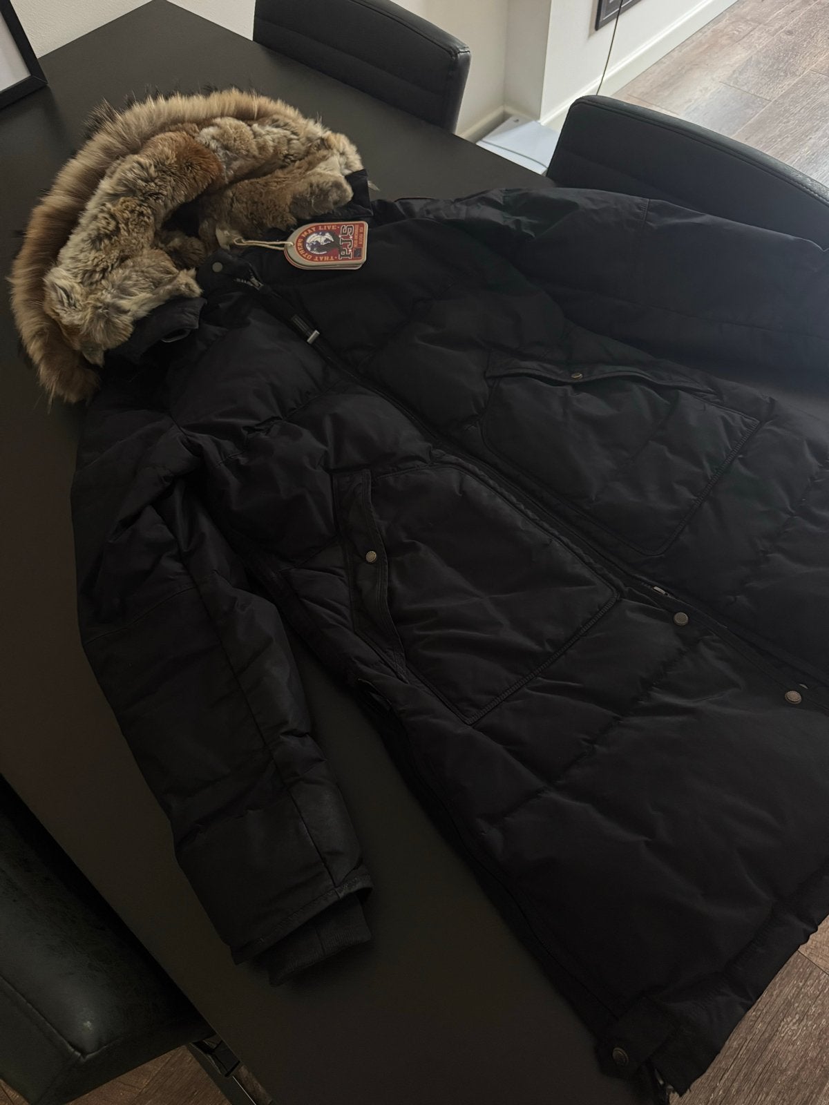 Parajumpers Long Bear Dames Jas - Zo goed als nieuw, Kleding | Dames, Jassen | Winter, Zo goed als nieuw, Maat 42/44 (L), Zwart