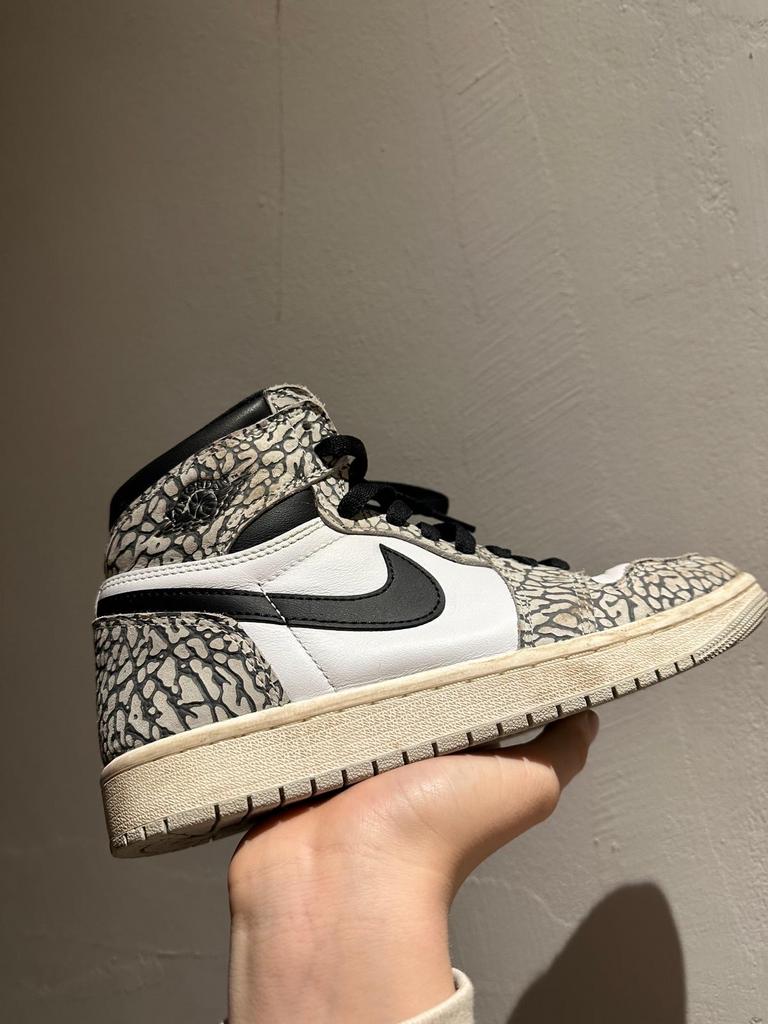 Stijlvolle high-top nike sneakers met unieke 'cracked' print, Zwart, Ophalen of Verzenden, Sneakers of Gympen, Gedragen