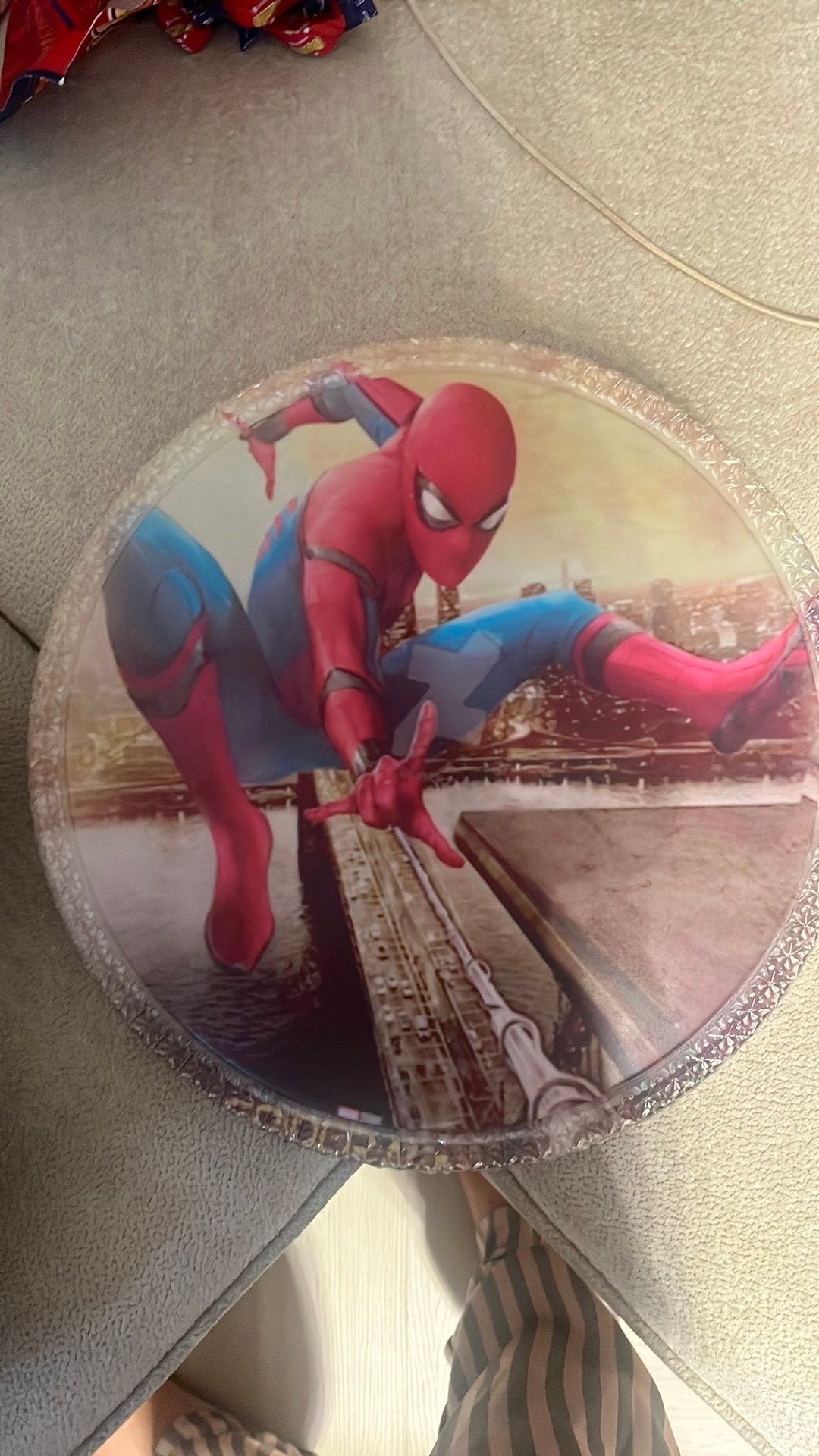 Plafonlamp spiderman, Ophalen, Meerkleurig, Zo goed als nieuw, Plafondlamp
