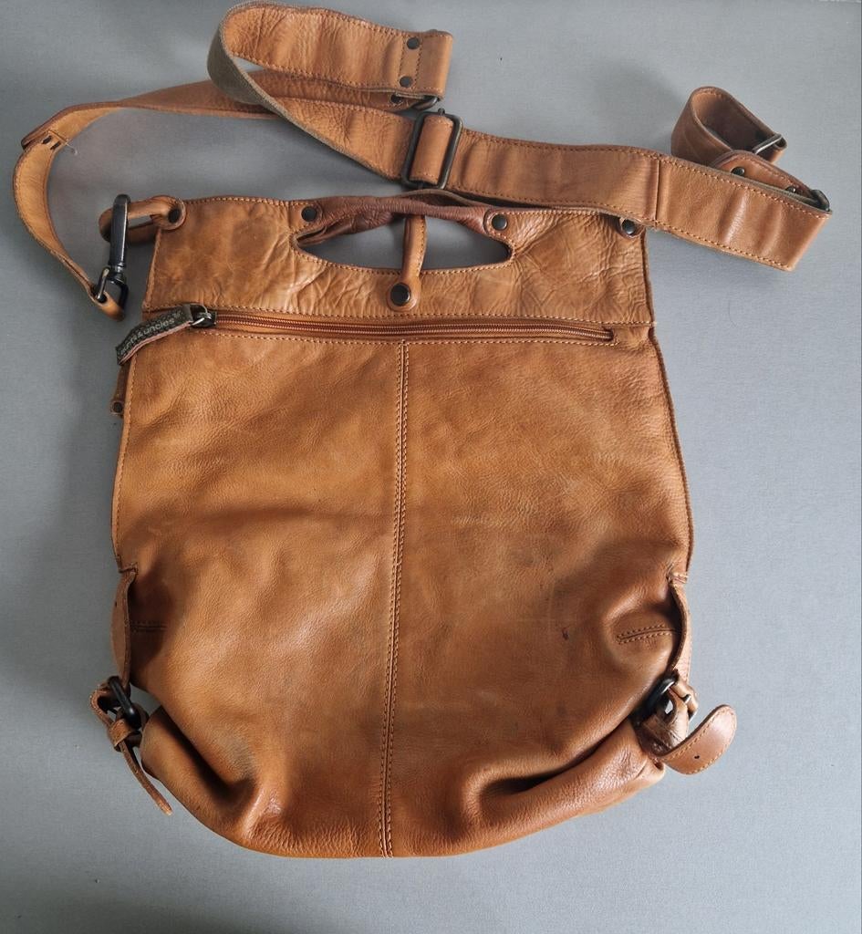 Aunts & Uncle Leren Handtas - Gebruikt met lichte sporen, Verzenden, Gebruikt, Bruin, Handtas