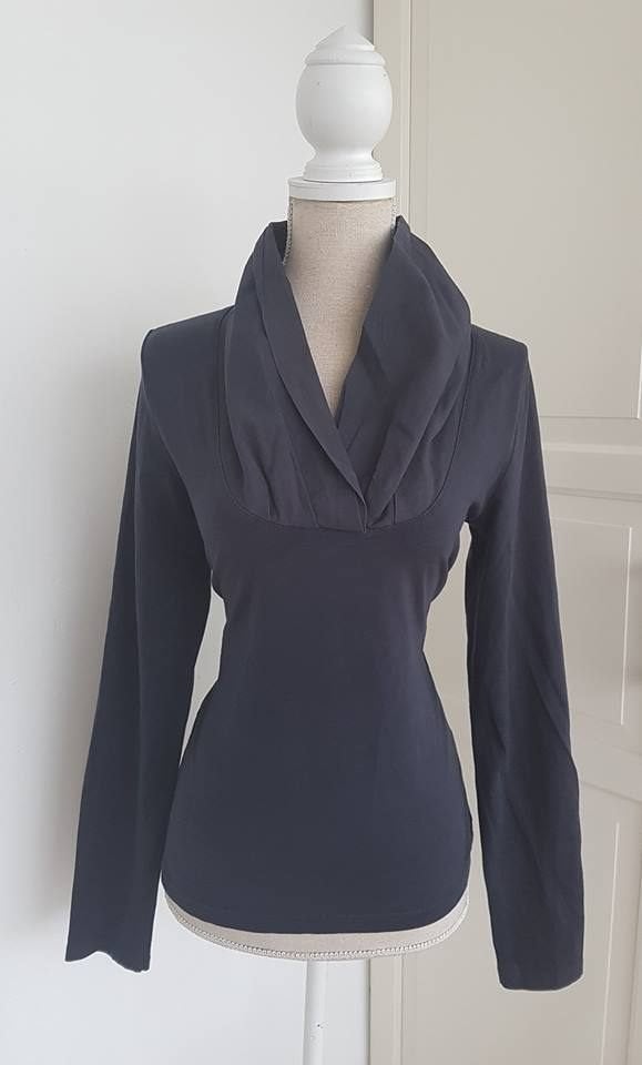 Susskind top donkerblauw volumekraag L/42, Ophalen of Verzenden, Nieuw, Maat 42/44 (L), Blauw