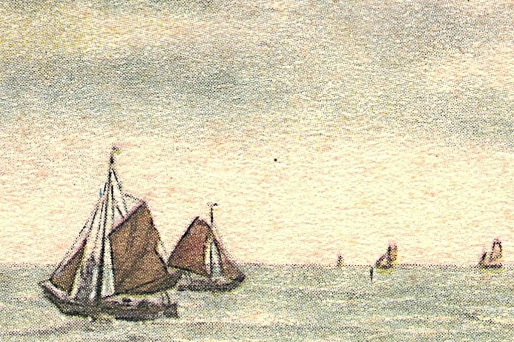 967668 Zandvoort aan Zee Circa 1950 Strand Niet gelopen, Verzamelen, Ansichtkaarten | Nederland, Ophalen of Verzenden, 1940 tot 1960