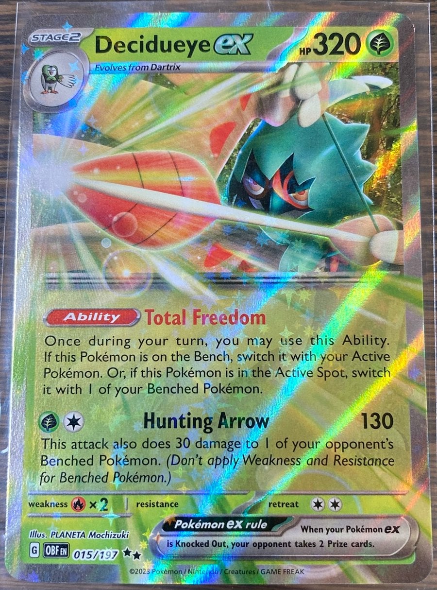 Decidueye EX, Ophalen of Verzenden, Zo goed als nieuw, Losse kaart, Foil