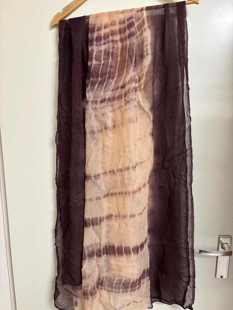 Sjaal beige bordeaux, Ophalen of Verzenden, Nieuw, Maat 46/48 (XL) of groter, Sjaal