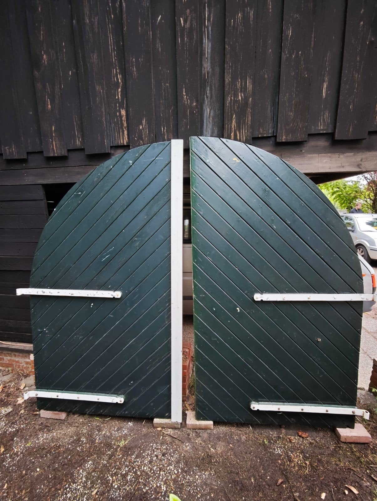 mooie. poort  210x117 cm, Ophalen, Gebruikt, 120 cm of meer