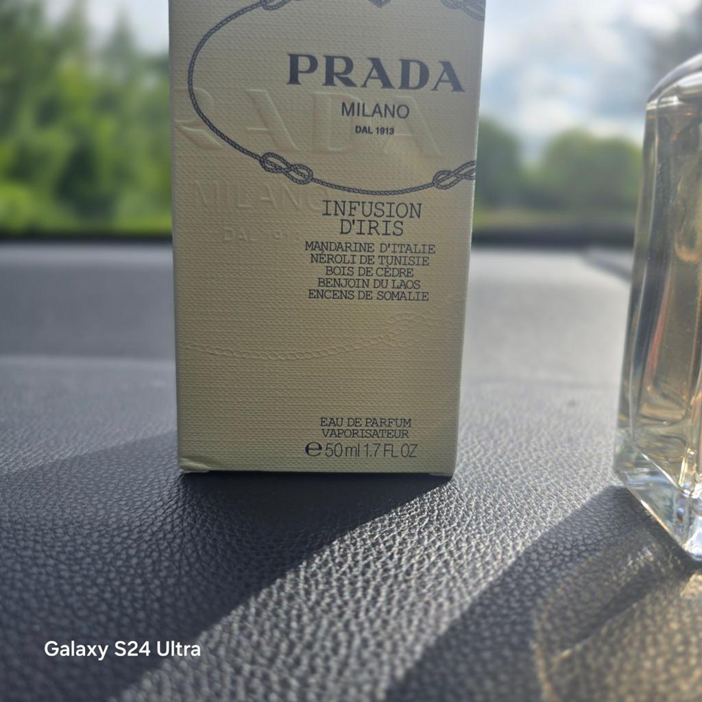 KOOPJE ! 1 originele Prada Infusion d'Iris parfums (50ml), Ophalen of Verzenden, Zo goed als nieuw