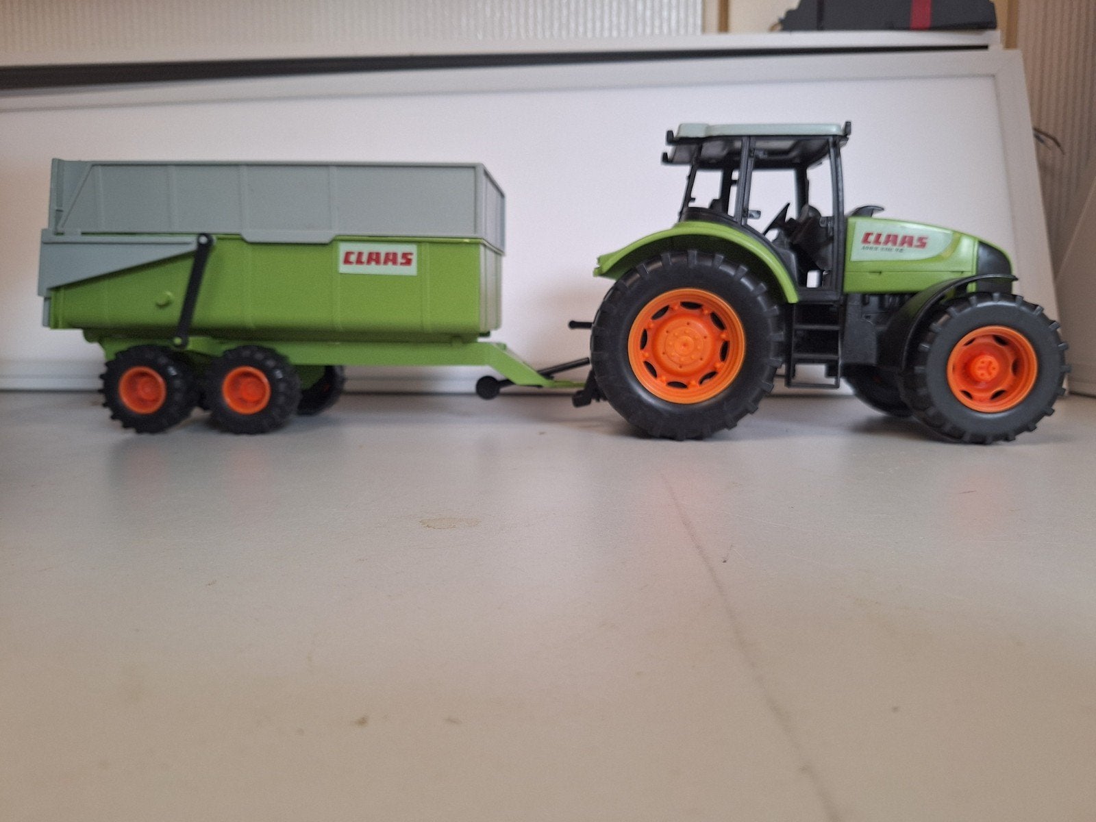 Claas Ares 836 RZ Tractor met Claas Kipper Speelgoed, Ophalen of Verzenden, Gebruikt