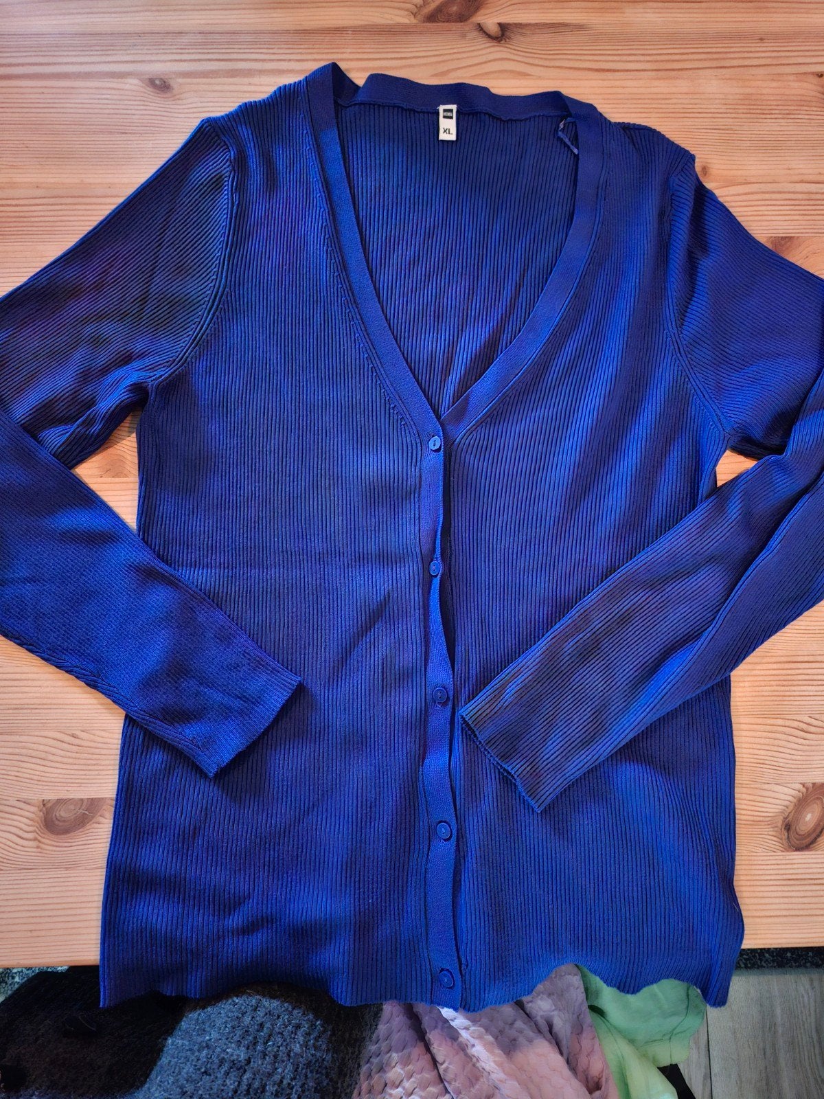 Diep blauw dun vestje Hema xl, Ophalen of Verzenden, Zo goed als nieuw, Blauw, Trui of Vest