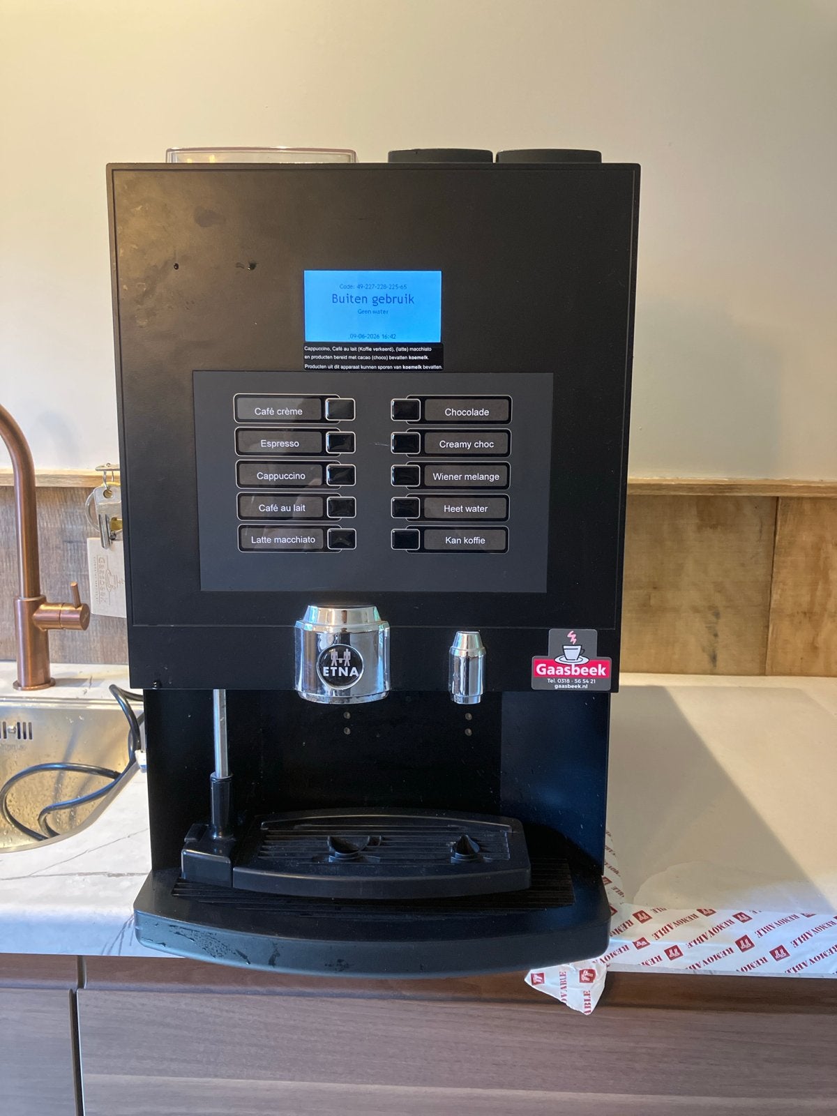 Etna Koffiemachine DGC219BAHEC/LD - Zo goed als nieuw, Witgoed en Apparatuur, Koffiezetapparaten, Ophalen, Afneembaar waterreservoir