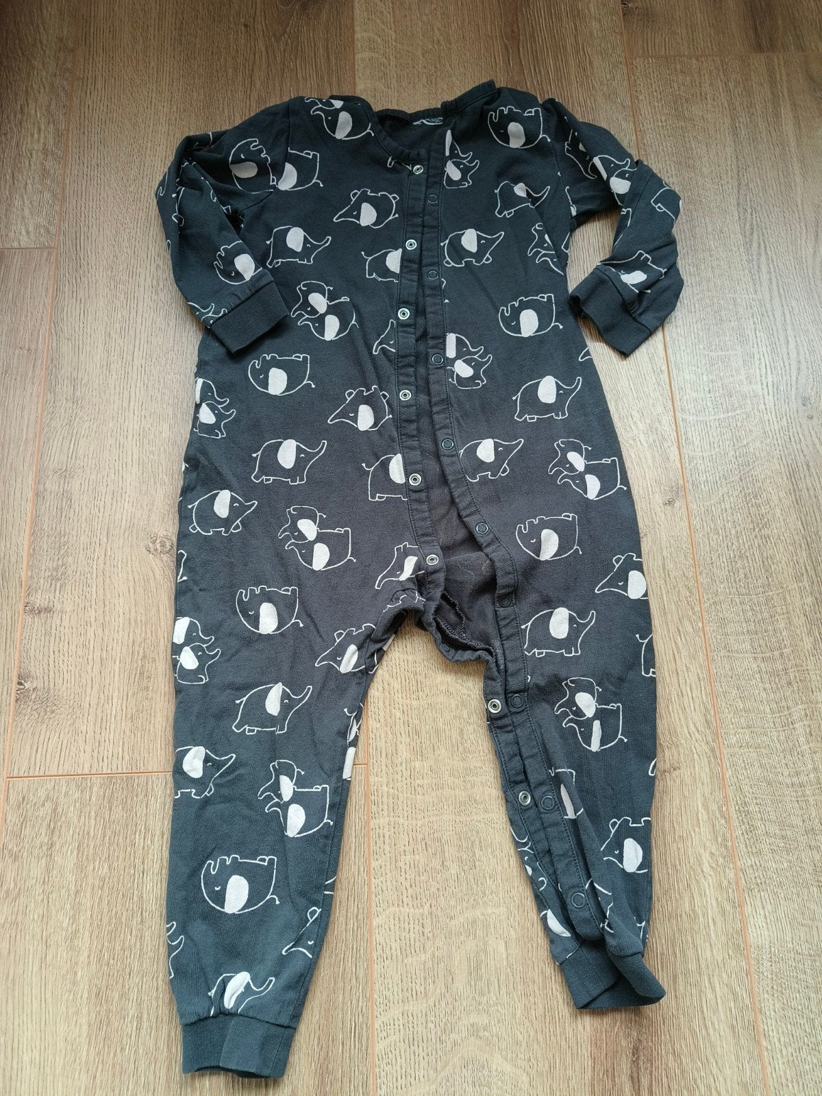 Eendelige pyjama H&M maat 92 olifant olifanten, Kinderen en Baby's, Kinderkleding | Maat 92, Nacht- of Onderkleding, Gebruikt
