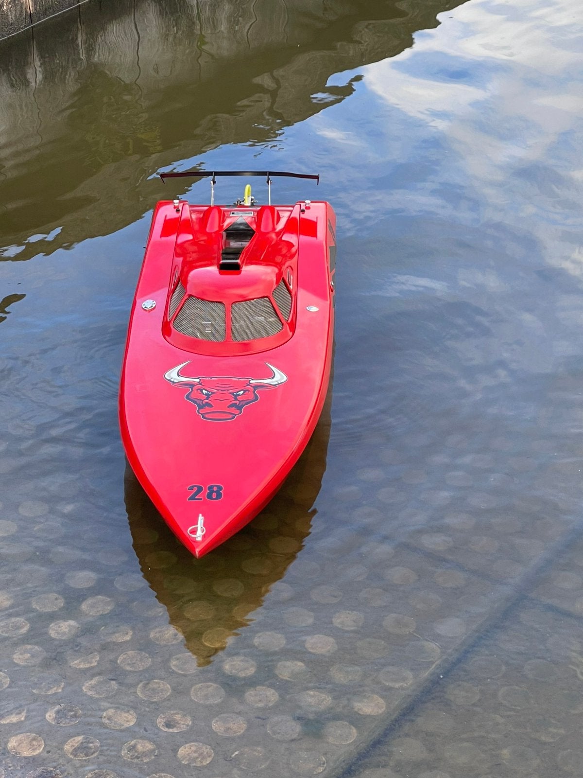 RC powerboat Cayman, Ophalen, Gebruikt