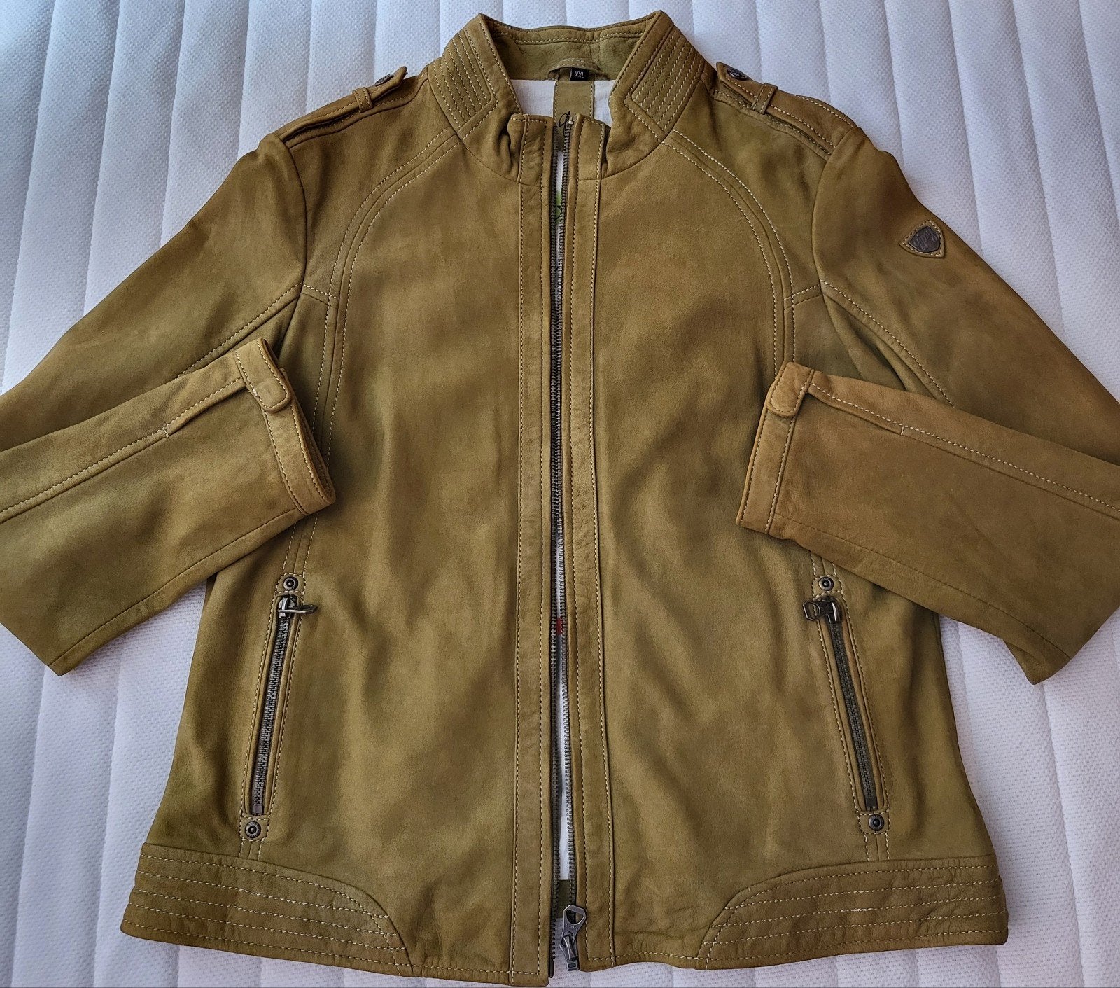 dames jacks olijfgroen en oranje/roest geschuurd leer nieuw, Gypsy Mauritius outlet, Nieuw, Groen, Ophalen