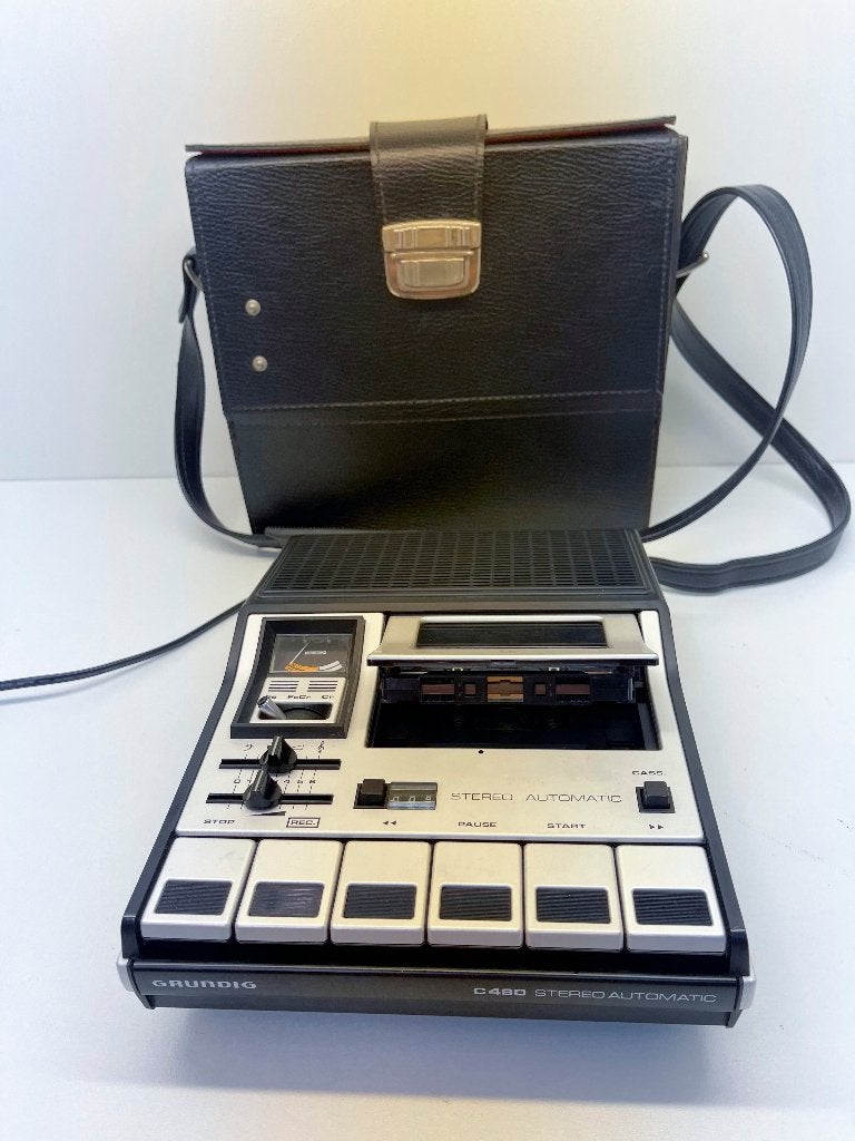 Grundig C480 vintage Cassette Tape Recorder-lees advertentie, N, N, 1 bandje, Ophalen of Verzenden