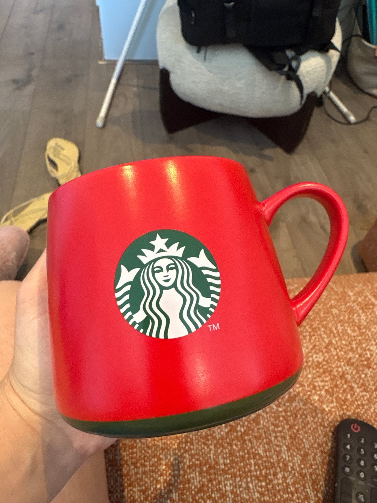 GRATIS Starbucks mug / cup - Rood met Groen Logo, Ophalen, Overige typen, Zo goed als nieuw, Steen/keramiek
