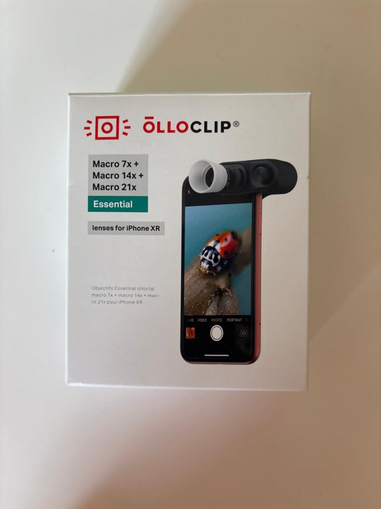 Olloclip Essential Macro Lens Kit voor iPhone XR, Ophalen of Verzenden, Zo goed als nieuw, Macrolens, Zoom