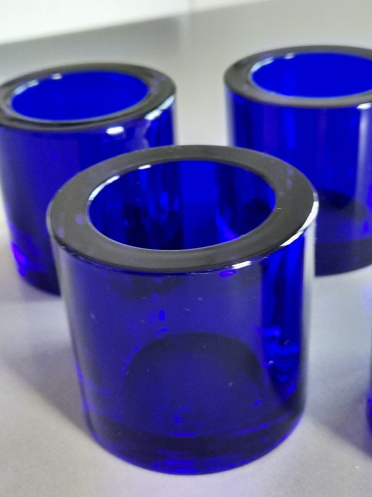 Waxinelichtjes van marimekko, Blauw, Waxinelichthouder, Ophalen of Verzenden, 6 cm