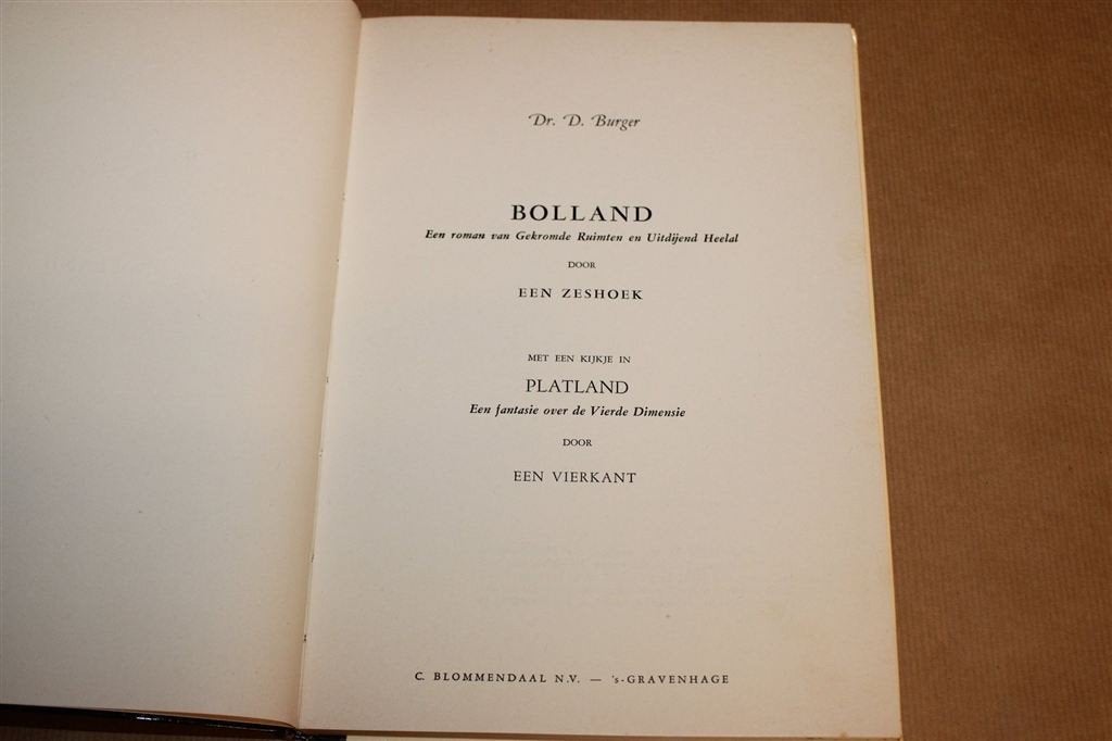 Bolland en Platland — Roman over de Vierde Dimensie 1957, Boeken, Ophalen of Verzenden, Gelezen, Natuurwetenschap
