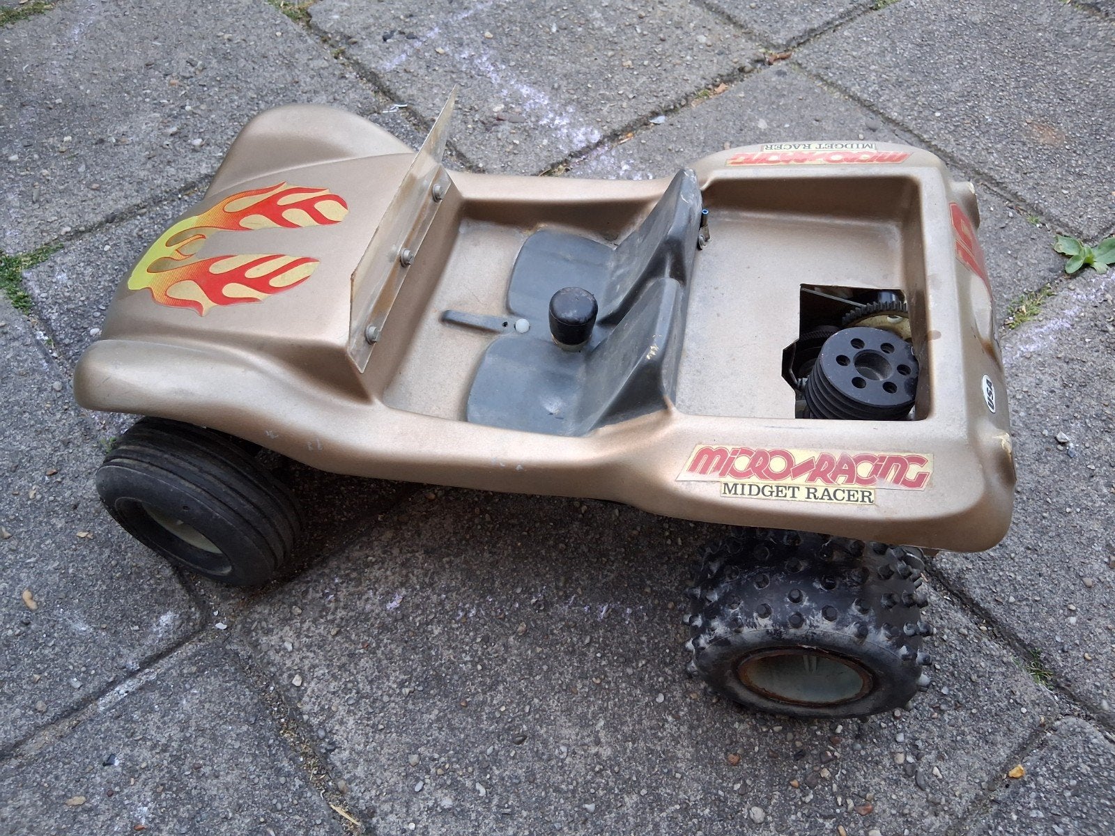 Vintage Micro Racing Midget Racer RC Auto Nitro, Gebruikt, Auto offroad, Ophalen of Verzenden, Nitro