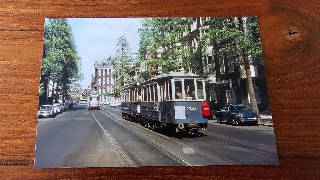 Foto TRAM GVB Amsterdam 766 De Lairessestraat, Verzamelen, Verzenden, Gebruikt, Tram, Overige typen