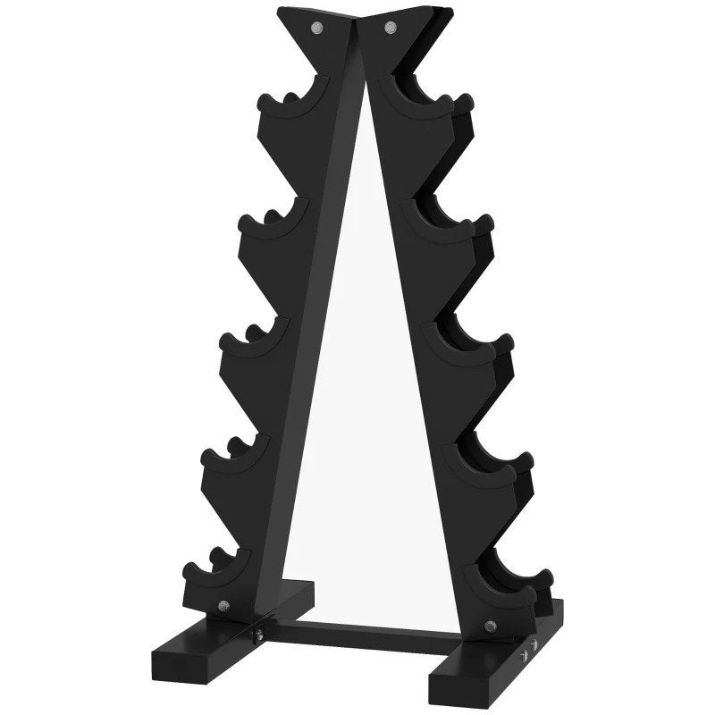 Halterstandaard voor 10 halters, 5 niveaus, zwart, Sport en Fitness, Fitnessmaterialen, Onbekend@voorbeeld.com, Overige typen