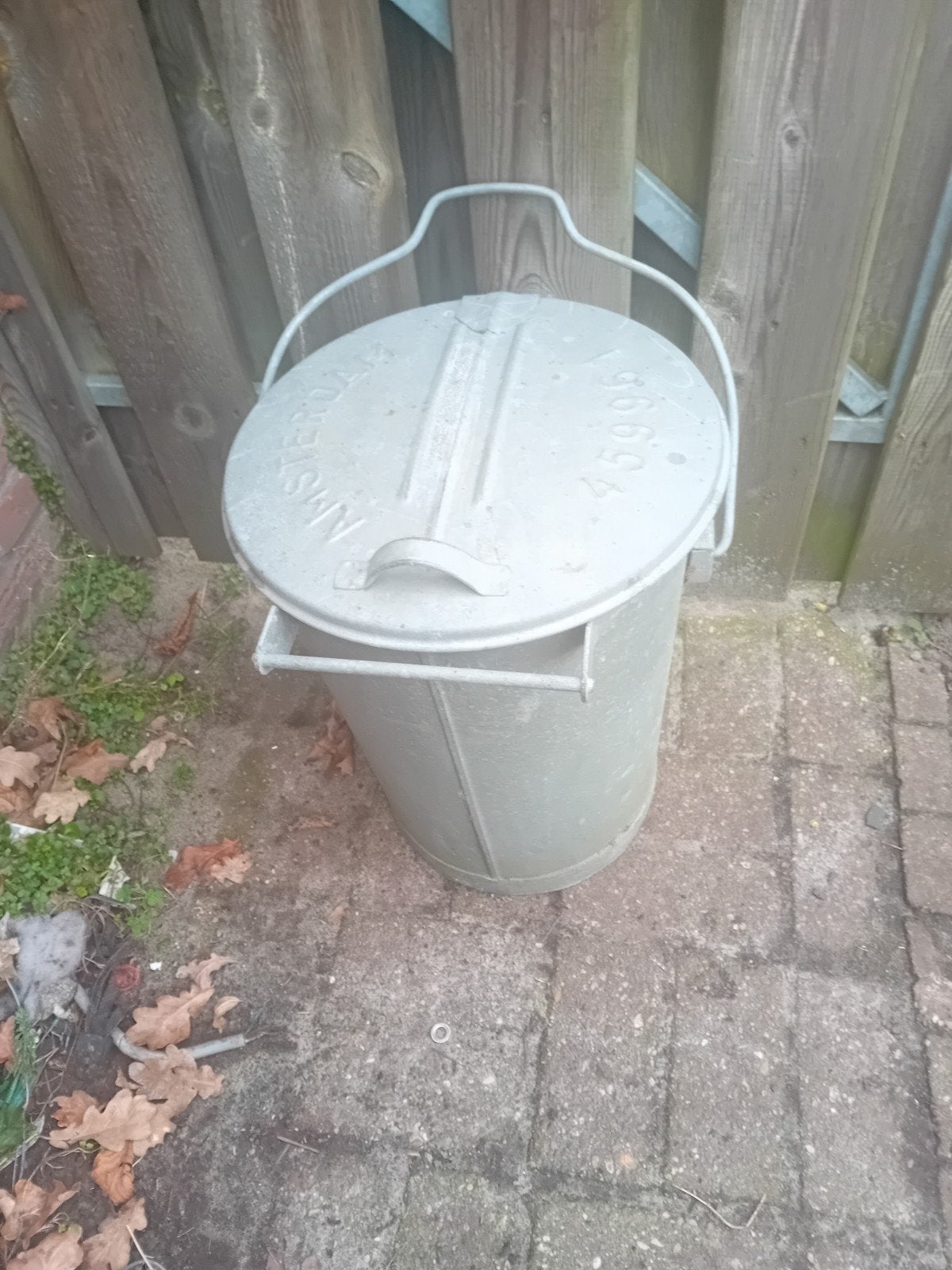 Tk zinken vuilnisbak bak, Huis en Inrichting, Woonaccessoires | Prullenbakken, Ophalen of Verzenden, Gebruikt, Minder dan 50 cm