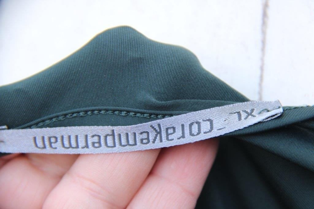 Jurk donkergroen Cora Kemperman mt XL A-sym Vaste prijs, Maat 46/48 (XL) of groter, Ophalen of Verzenden, Knielengte, Groen