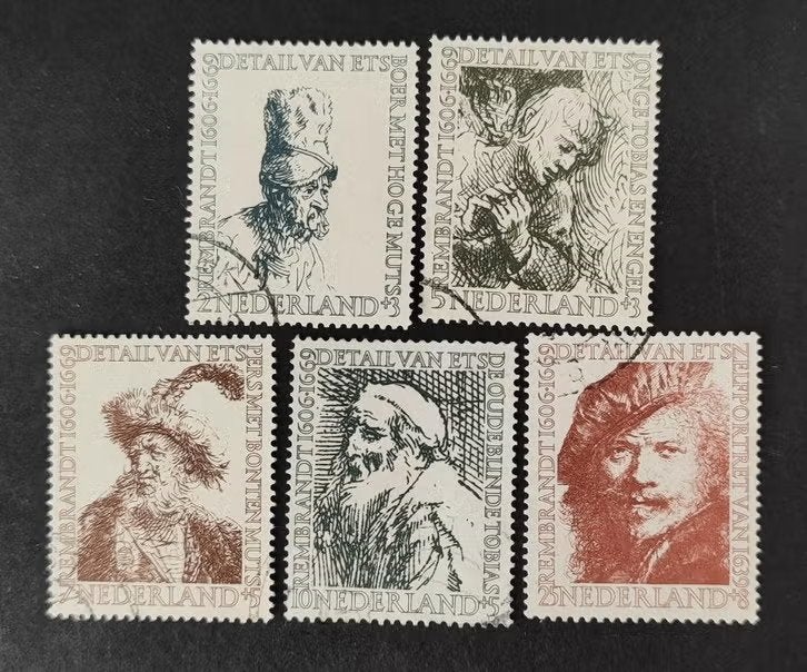 nederland nvph 671 - 675, Verzenden, Na 1940, Gestempeld