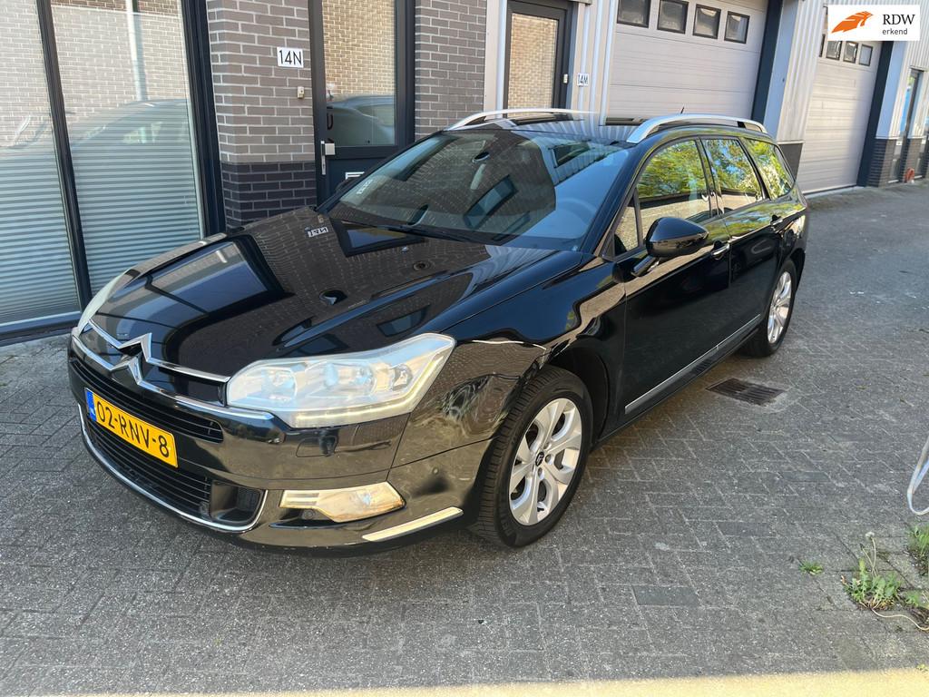 Citroen C5 Tourer 1.6 VTi Business! AUTOMAAT! AIRCO! LEDER!, Euro 5, Gebruikt, 4 cilinders, Leder en Stof