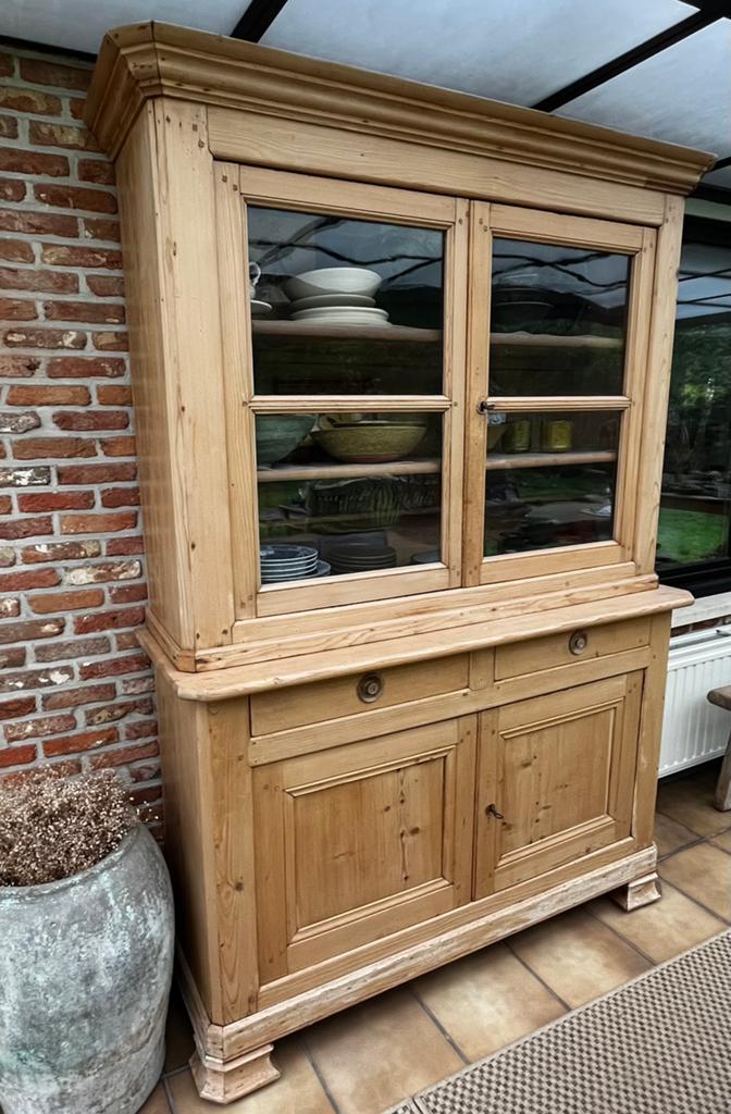 Grenen Louis Philippe kast, Huis en Inrichting, Kasten | Buffetkasten, Ophalen, Gebruikt, 200 cm of meer, Grenenhout