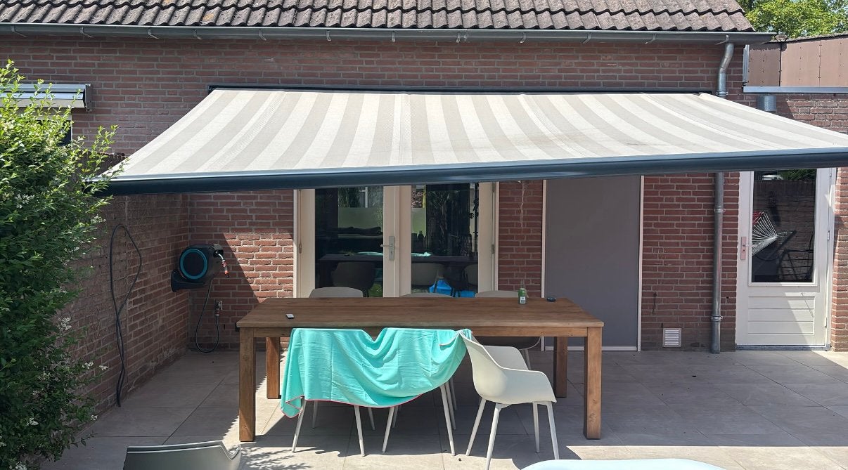 Elektrische zonne-luifel 500x300 cm - opknapper, Gebruikt, 450 cm of meer, Elektrisch, Ophalen of Verzenden