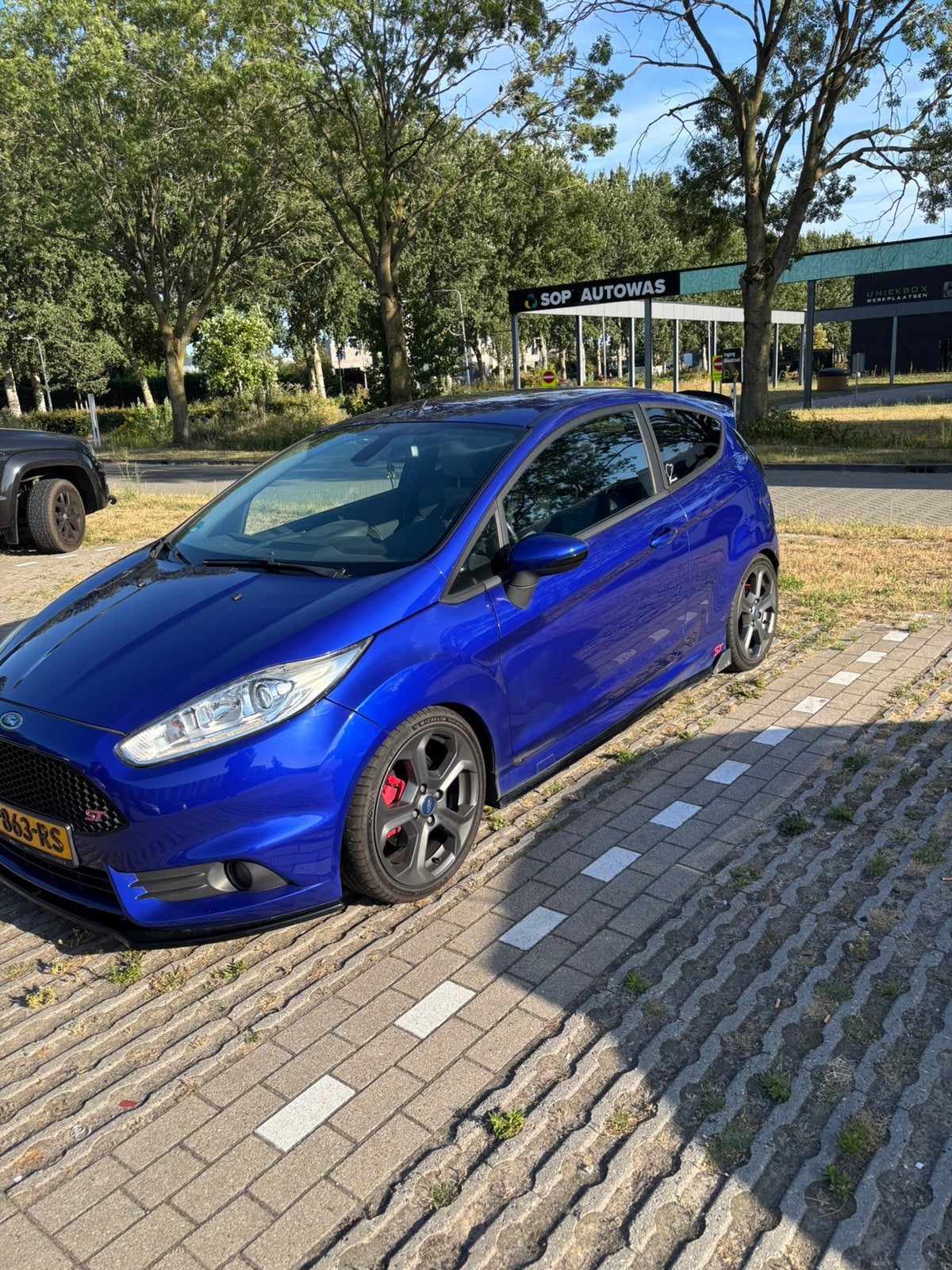 Ford Fiësta 1.6 Ecoboost 3DR 2014 Blauw, Voorwielaandrijving, 1596 cc, 1063 kg, 4 cilinders
