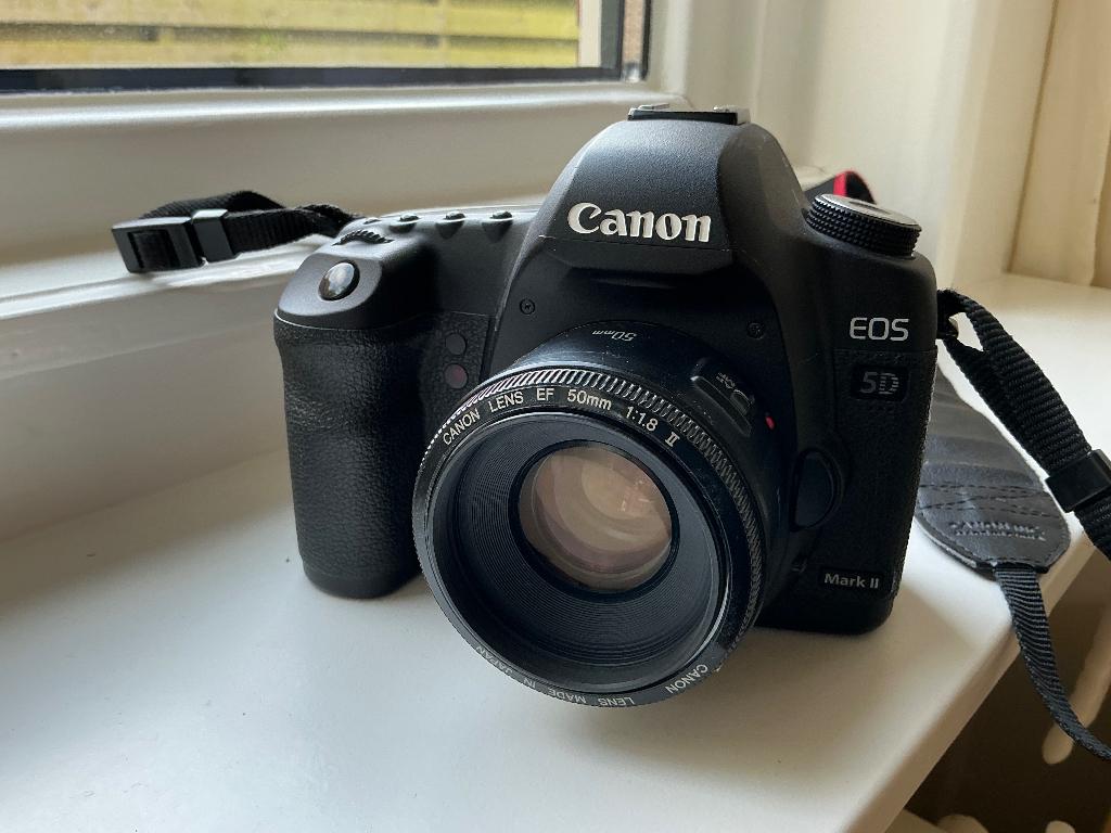 EOS 5D MK2 + EF 50 1.8 II, Audio, Tv en Foto, Fotocamera's Digitaal, Ophalen, Gebruikt, Spiegelreflex, Canon