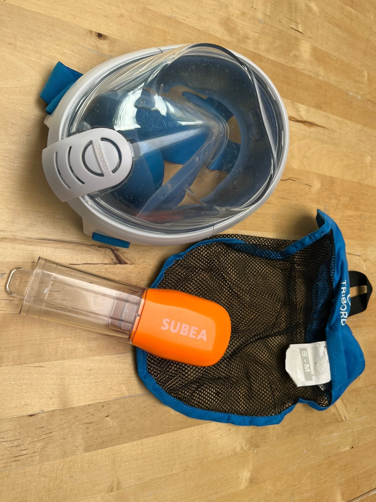 Snorkelmasker maat S/M, Ophalen of Verzenden, Zo goed als nieuw, Snorkelmasker