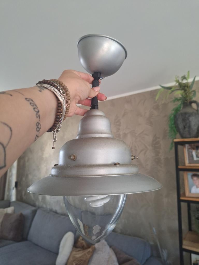 Grijze scheepslamp, Huis en Inrichting, Lampen | Hanglampen, Ophalen