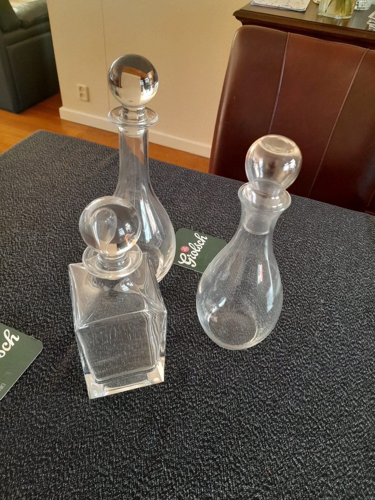 Set van 3 Glazen Karaffen met Stop, Ophalen