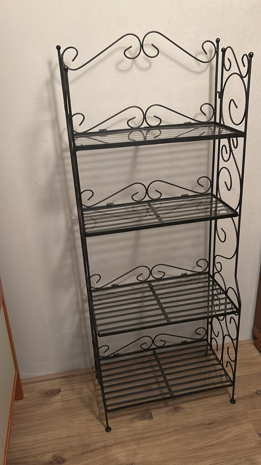 Decoratief metalen rek met 4 planken, Ophalen, Gebruikt