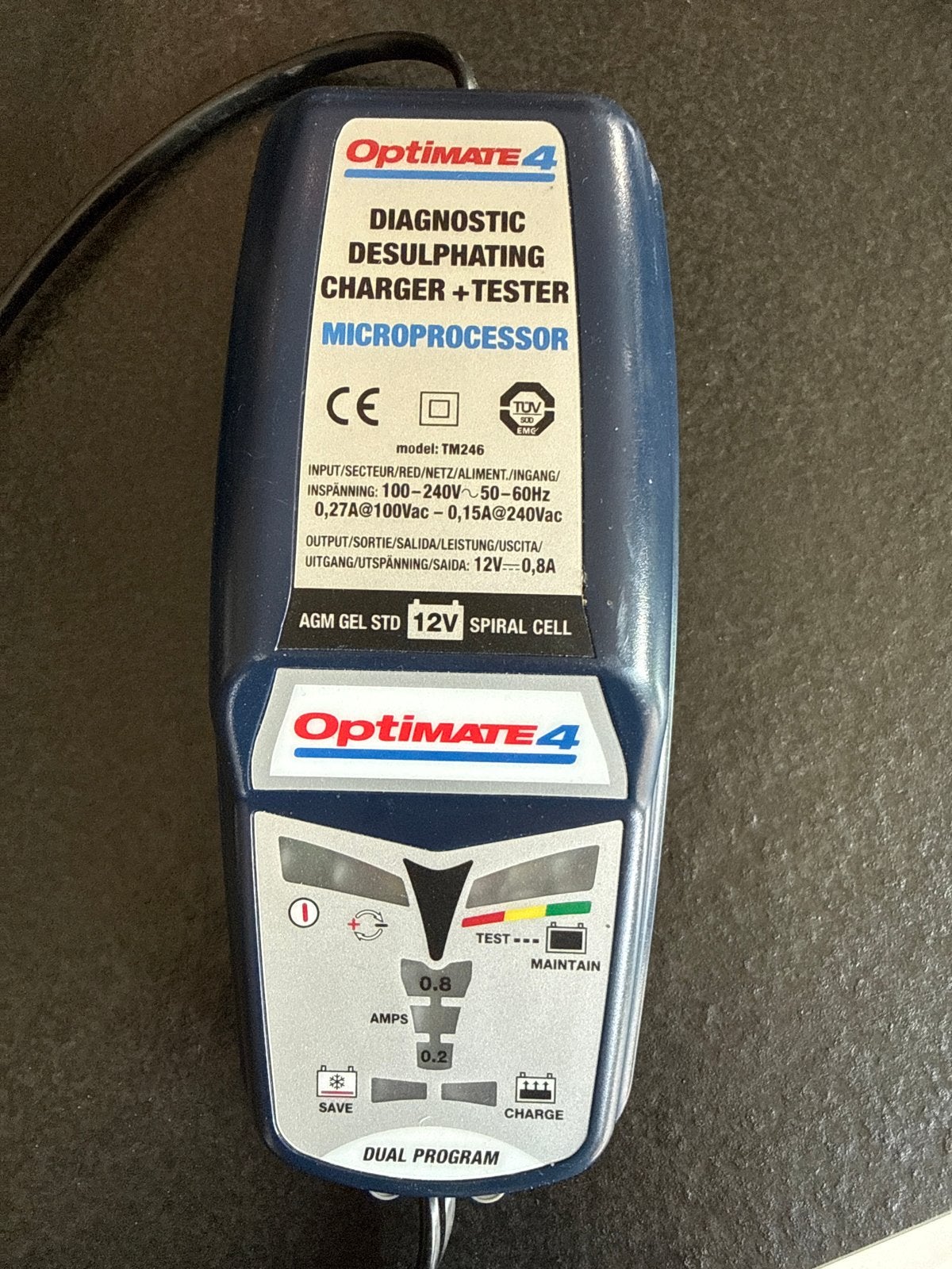 OptiMATE 4 Acculader + Tester - Diagnostisch & Desulfaterend, Gebruikt, Universele onderdelen