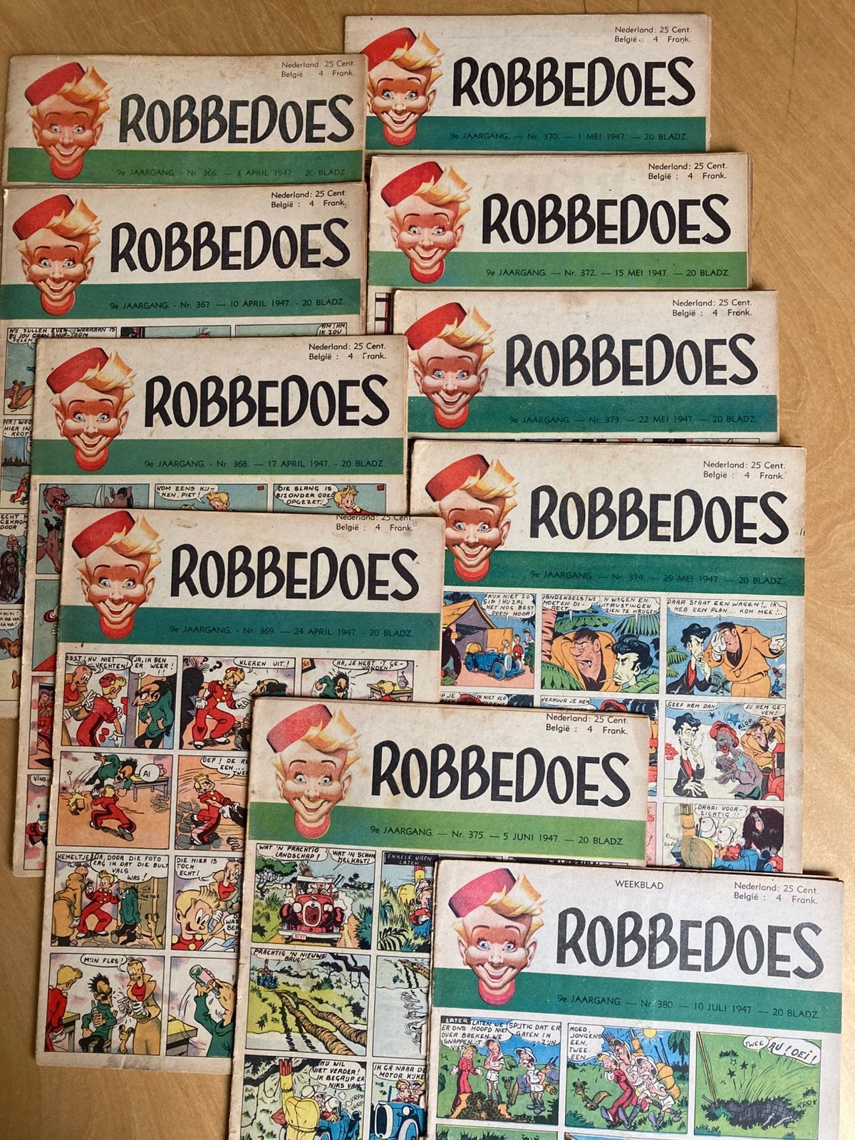 Losse Robbedoes tijdschriften uit 1947 (april en mei), Eén comic, Ophalen of Verzenden, Zo goed als nieuw, Europa
