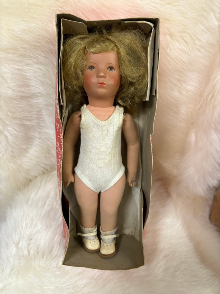 Oude Käthe Kruse Stine, 35cm. ong medio jaren 60, Verzamelen, Ophalen of Verzenden, Gebruikt, Pop