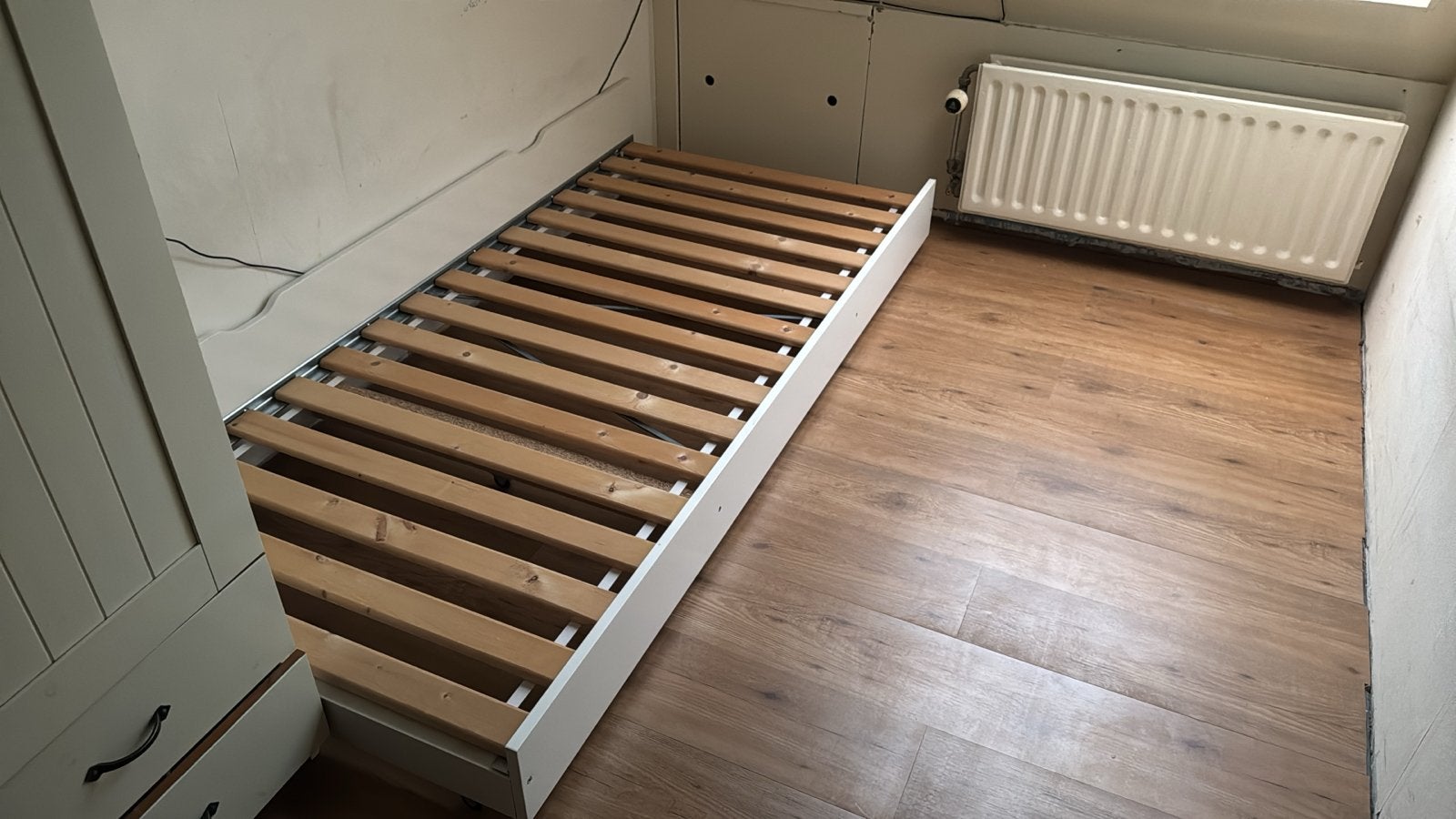 IKEA FLAXA onderschuifbed + matras, Huis en Inrichting, Ophalen, Gebruikt, 90 cm, Eenpersoons